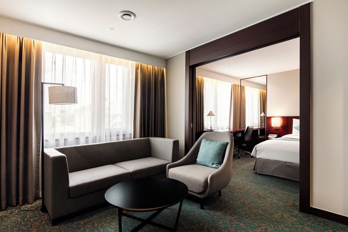 Suite Double Room (Styler, Capsule coffee machine available /Non-smoking, Free Parking, F&amp;B 10% DC) | Premium bedding, in-room safe, desk, laptop workspace