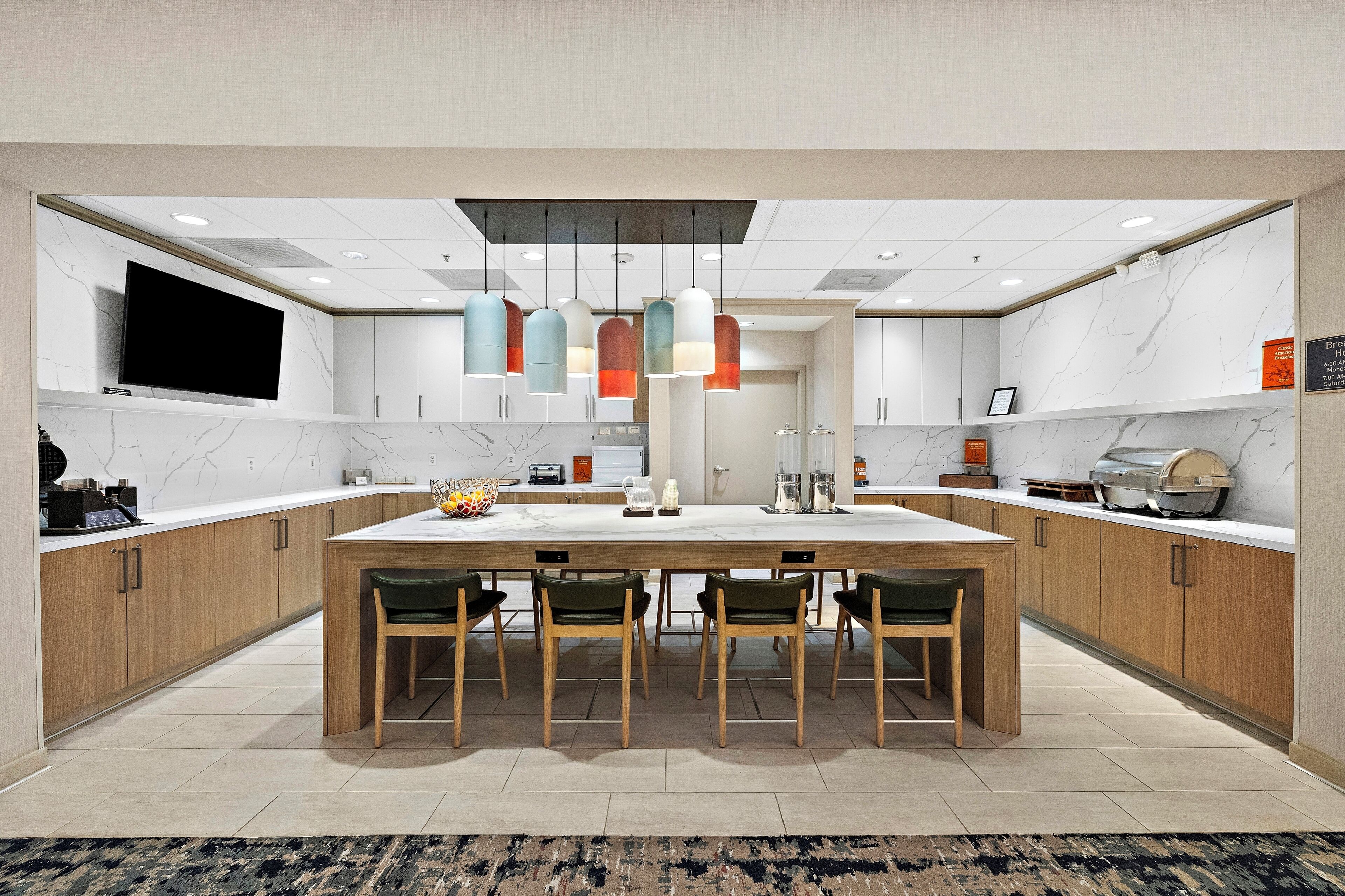 Free daily buffet breakfast 