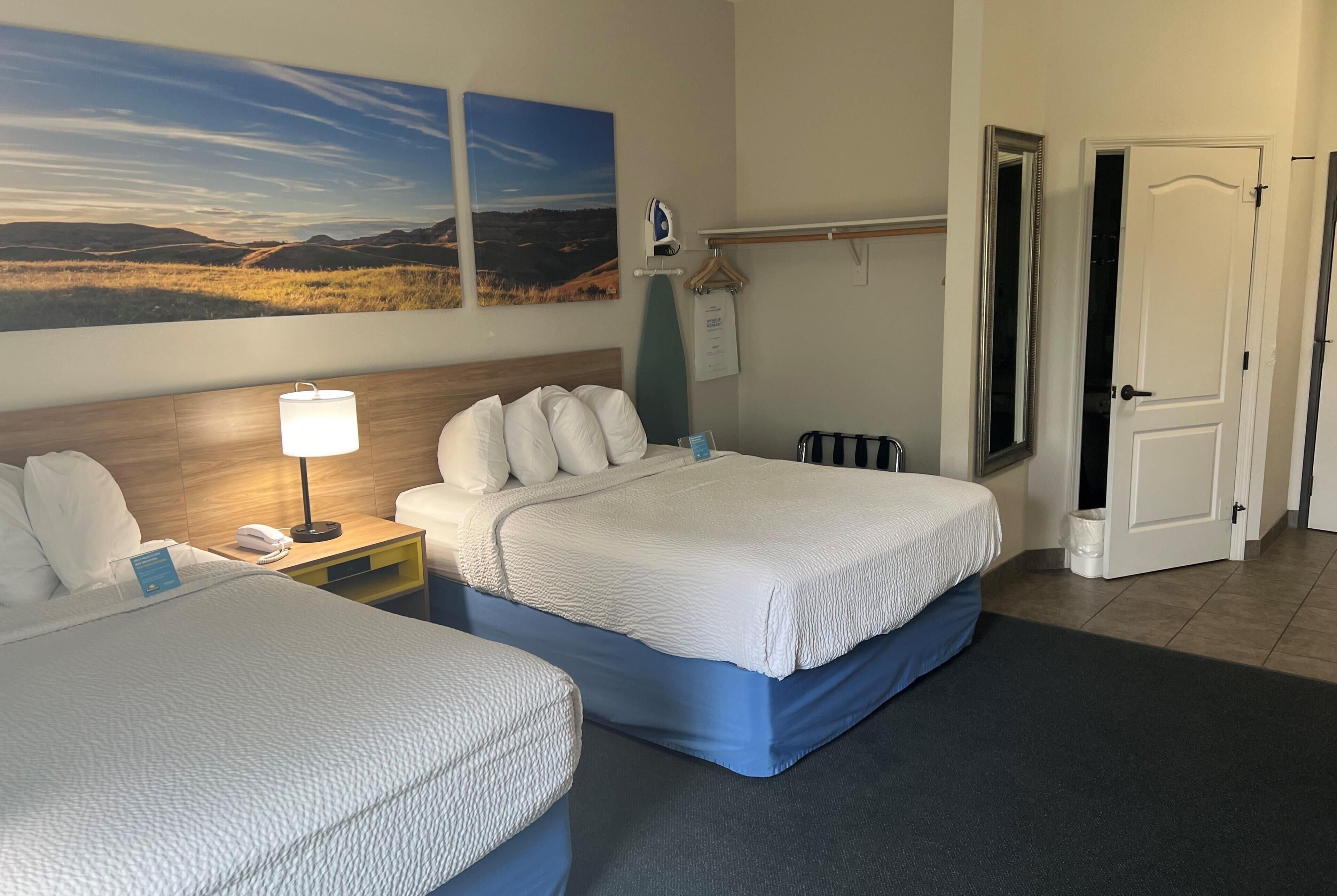 Room, 2 Queen Beds, Non Smoking (Full Kitchen) | In-room safe, desk, iron/ironing board, free cribs/infant beds