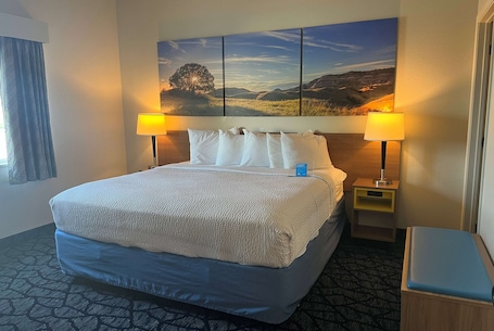 In-room safe, desk, iron/ironing board, free cribs/infant beds