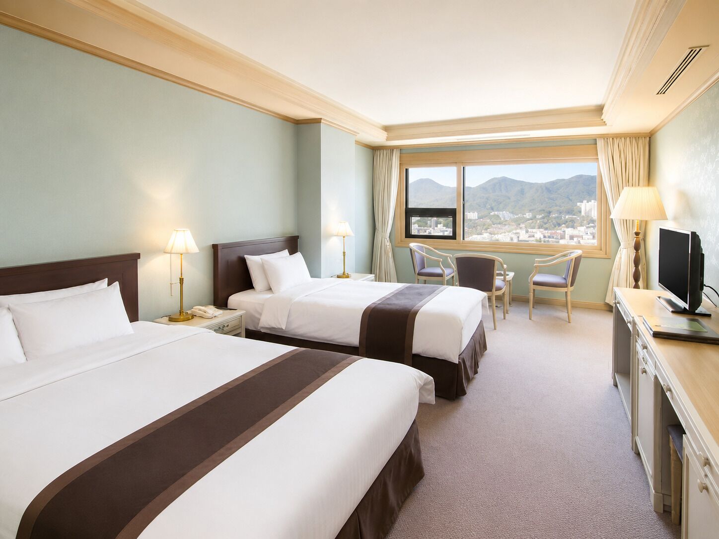One Double and One Single Bed | Hypo-allergenic bedding, minibar, blackout curtains, soundproofing
