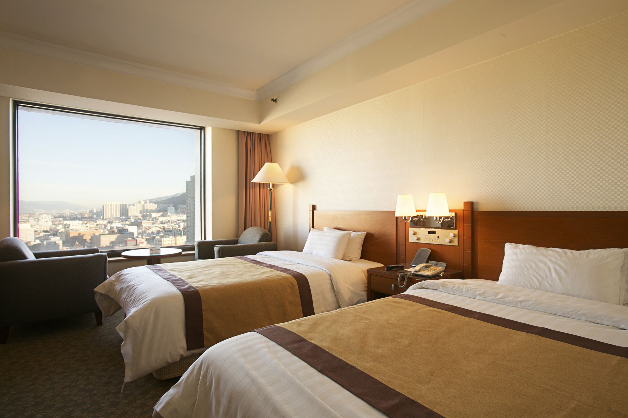 family twin room | minibar, in-room safe, desk, blackout curtains