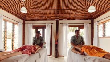 Salas de tratamiento para parejas, un sauna, tratamientos corporales