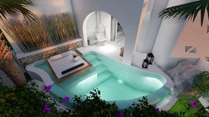 Luxury Suite with Private Pool | Terrace/patio - Zefi Hotel & Suites (Paros)