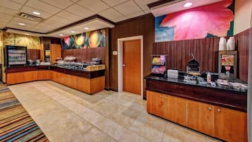 Free daily buffet breakfast