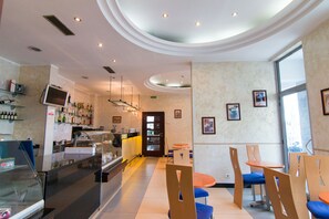 Breakfast, lunch and dinner served