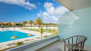 Twin Room, Balcony, Pool View | Balcony view