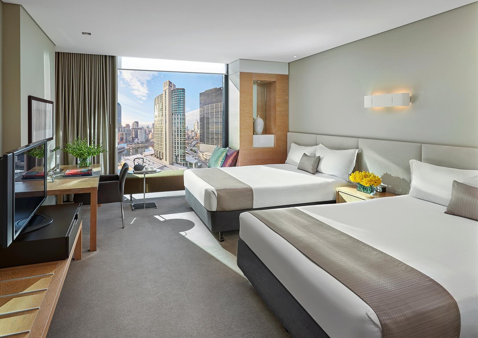 In-room safe, WiFi, alarm clocks