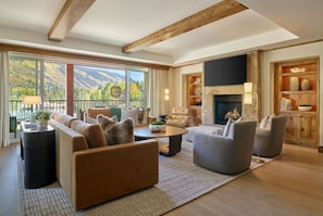 Flat-screen TV, video-game console, DVD player, pay movies