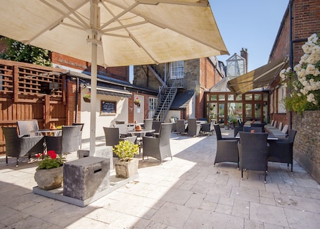 Patio. The Highworth Hotel