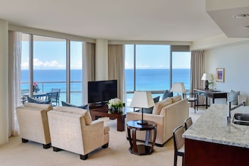 55-inch LED TV with cable channels, TV, pay movies at Ka Laʻi Waikiki Beach, LXR Hotels & Resorts