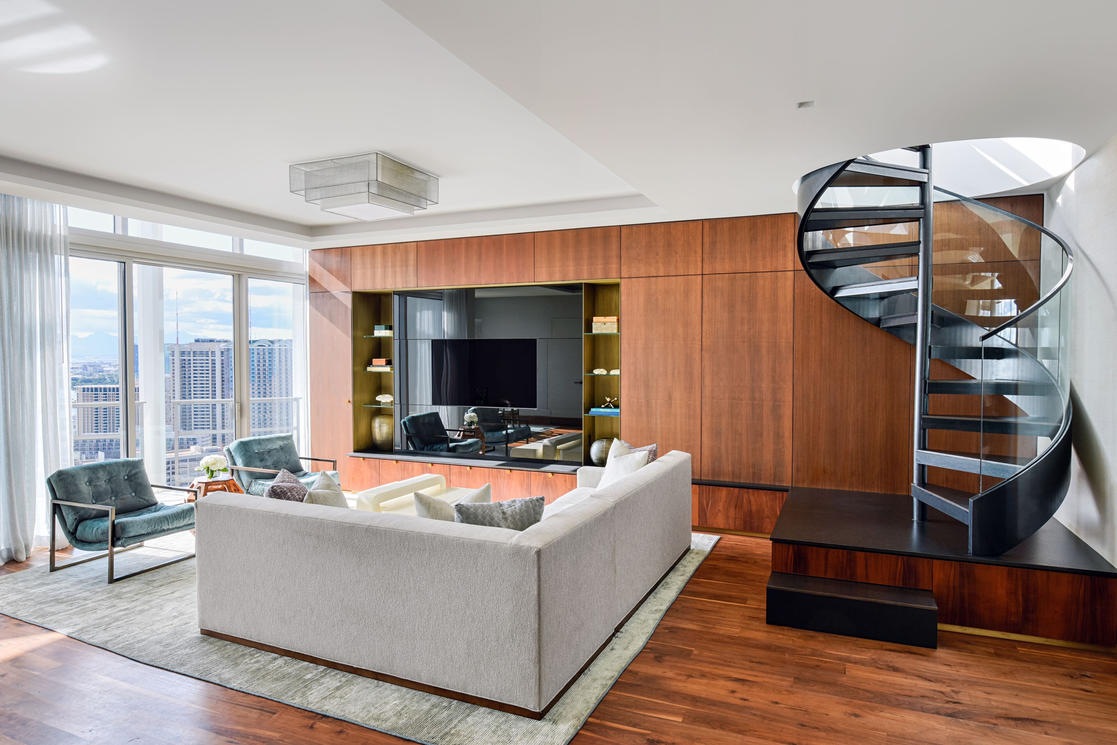 ocean view penthouse, 2 bedroom suite | living area | 55-inch led tv with cable channels, tv, pay films