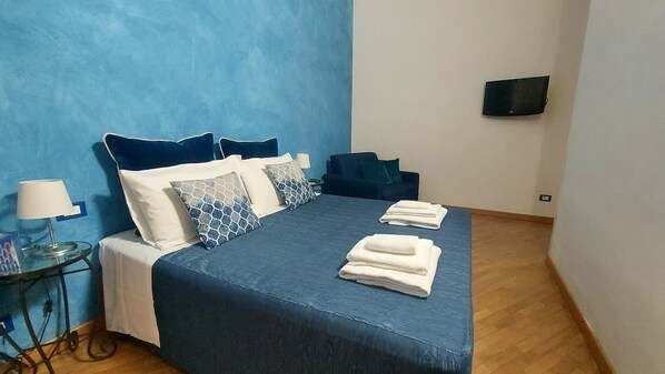 Chambre Deluxe, 1 lit double et 1 canapé-lit, non-fumeur, salle de bains privée