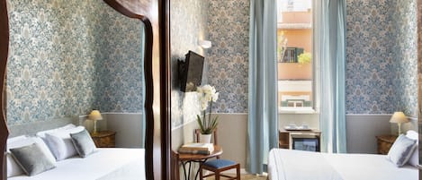 Double or Twin Room | Pillowtop beds, minibar, iron/ironing board, free cribs/infant beds