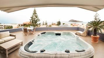 Junior Suite, Jetted Tub, Sea View | Terrace/patio