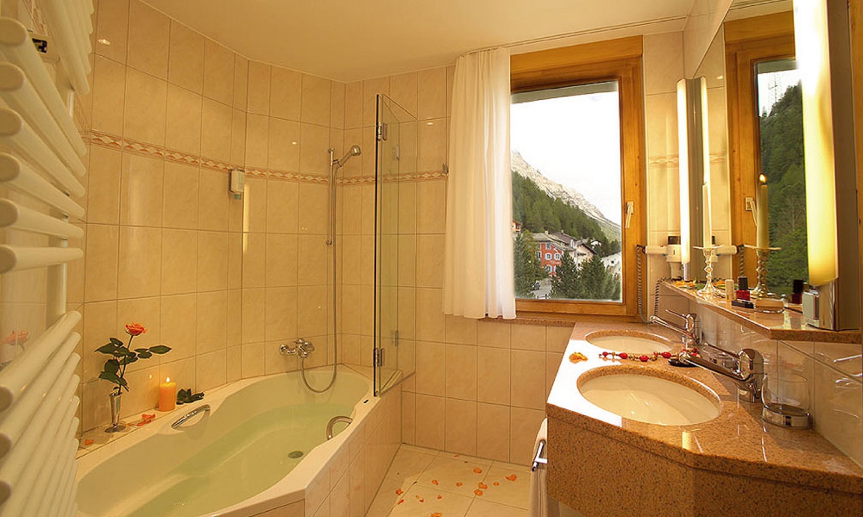 hair dryer, bathrobes, towels