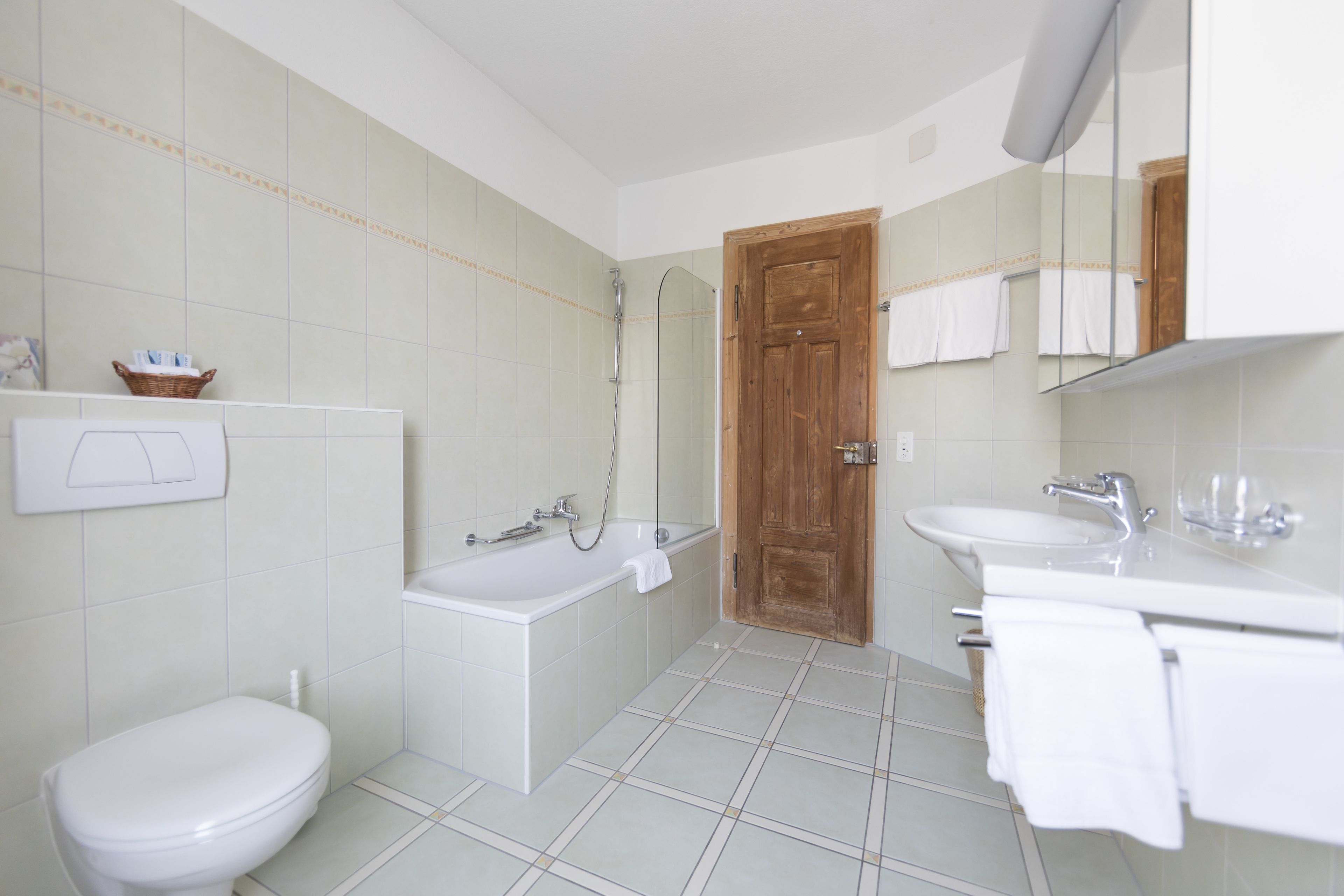 eco-friendly toiletries, hair dryer, bathrobes, towels