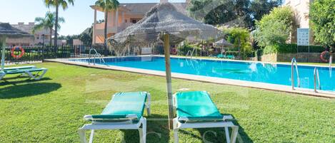 2 outdoor pools, pool umbrellas, sun loungers