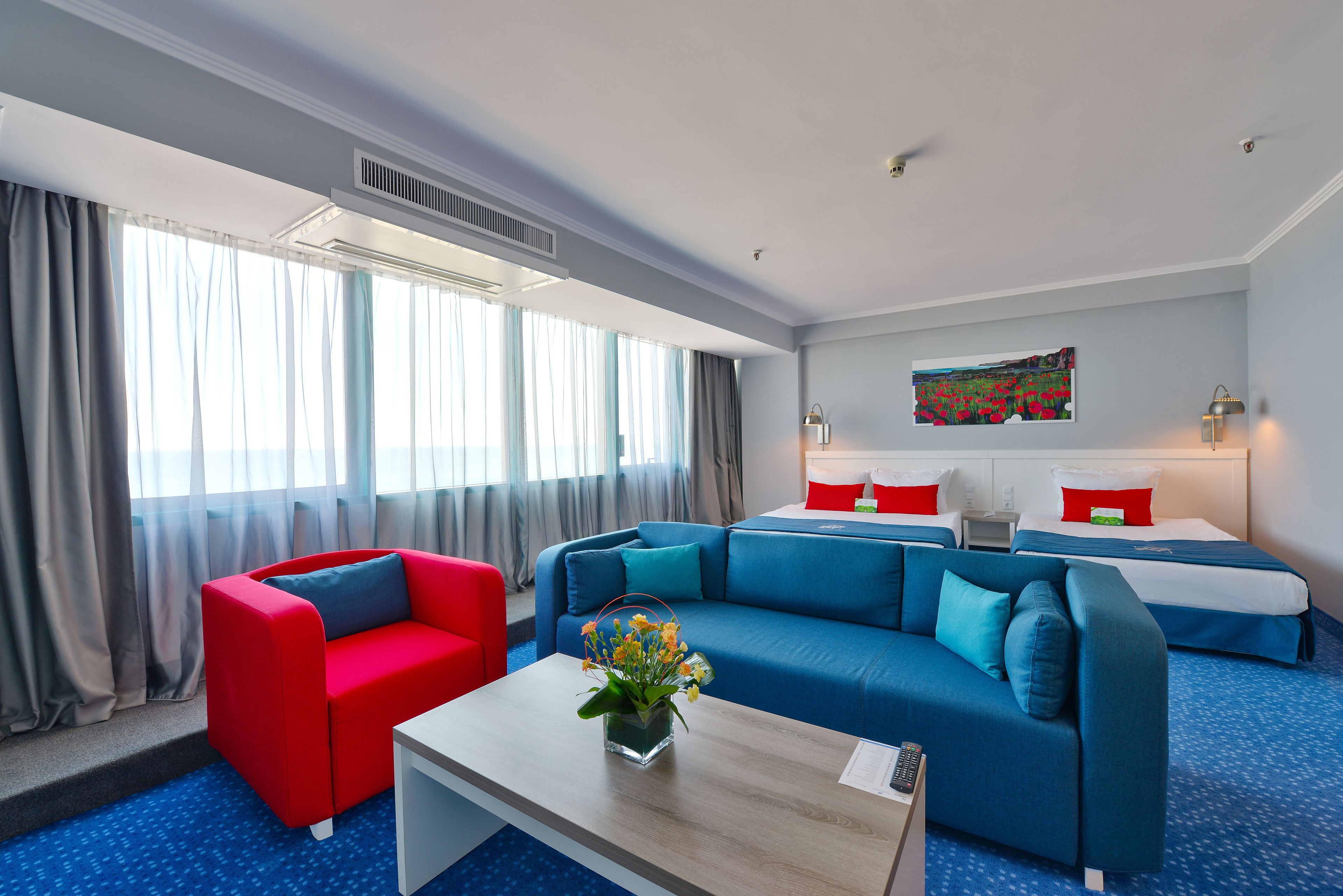 32-inch flat-screen tv with cable channels, tv