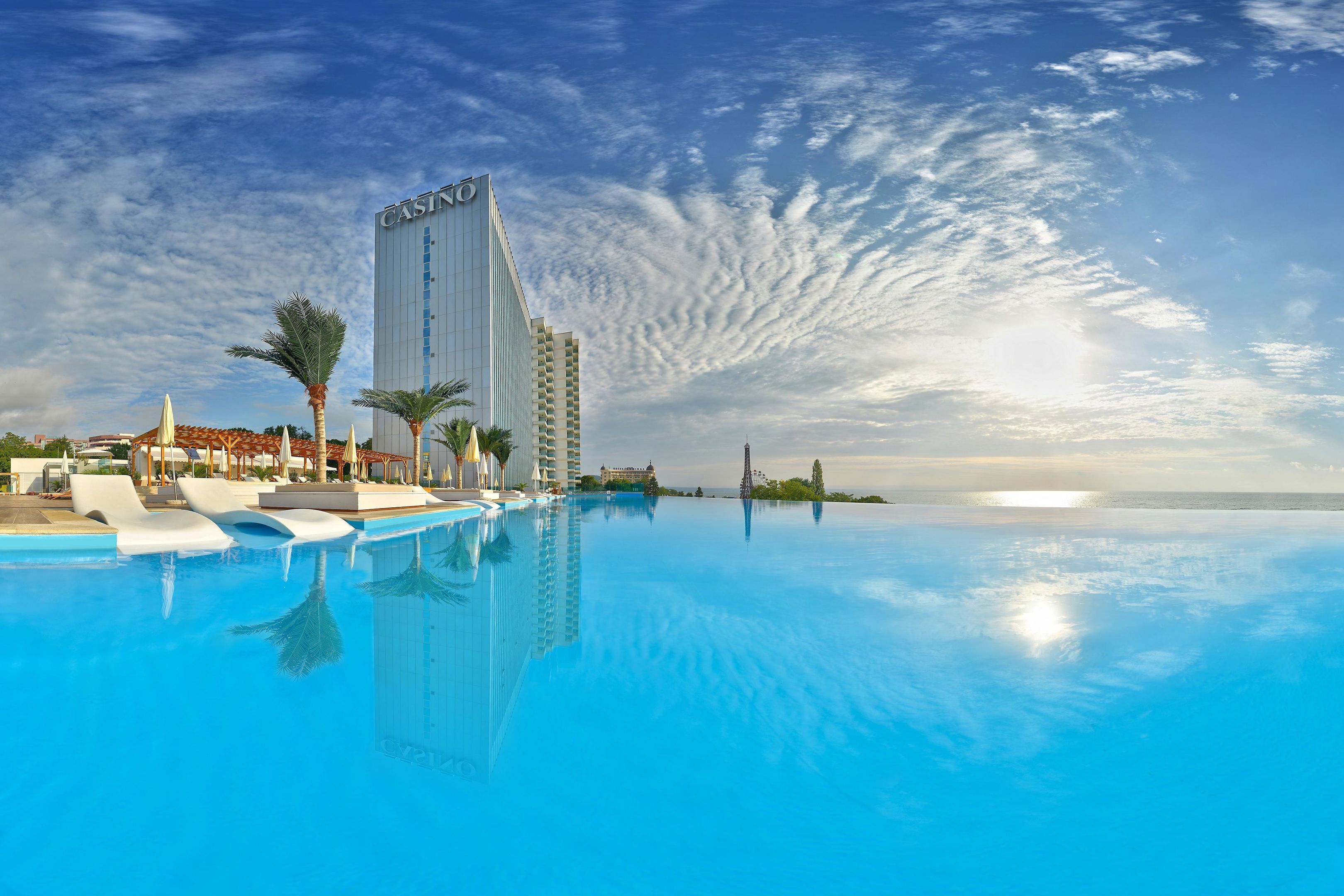 Indoor pool, seasonal outdoor pool, open 8 AM to 4:00 PM, pool umbrellas