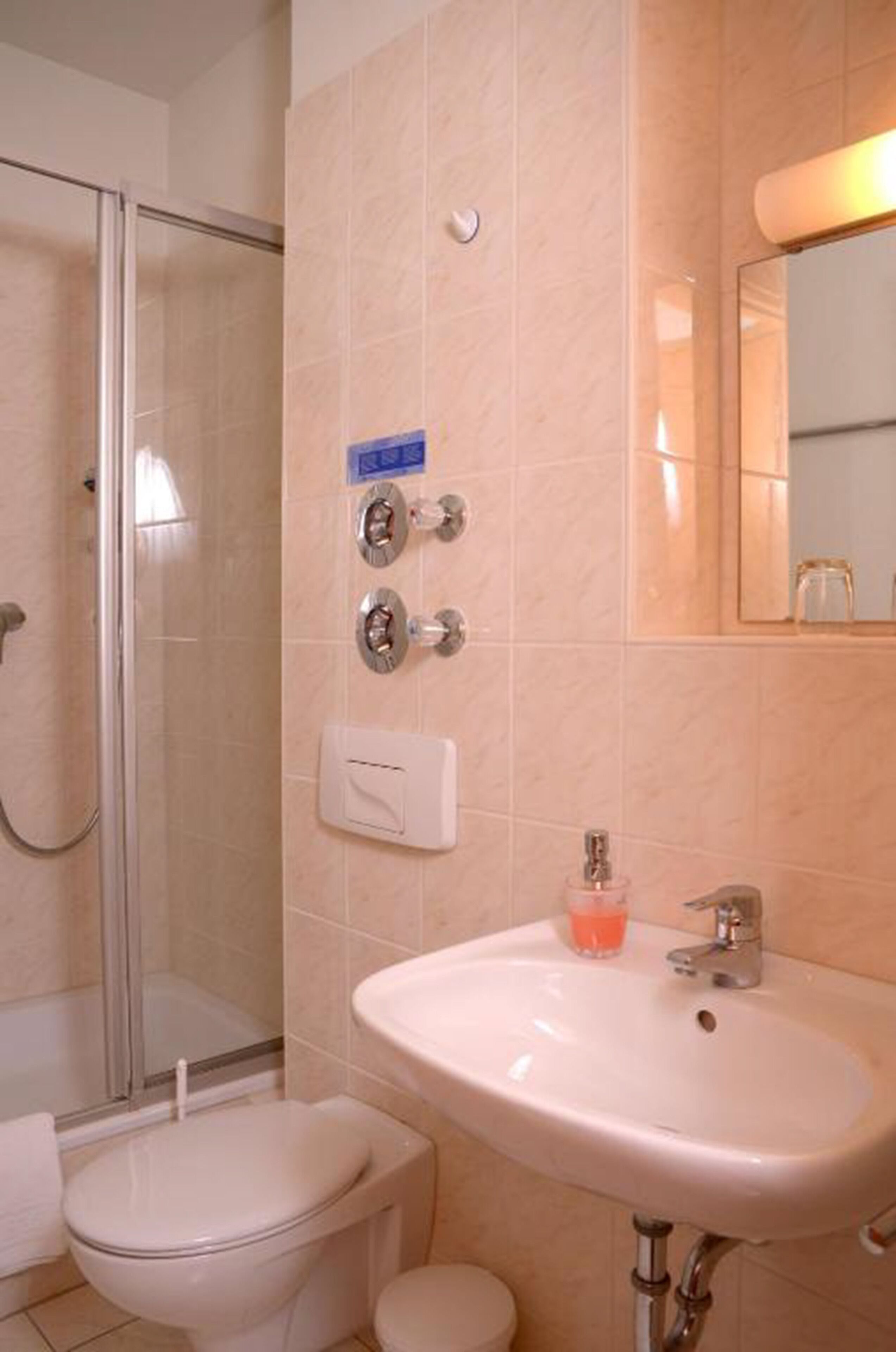 double room | bathroom | hair dryer, towels