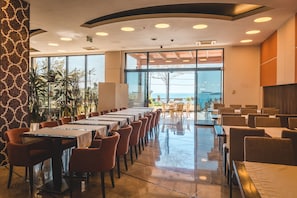 Breakfast served, sea views