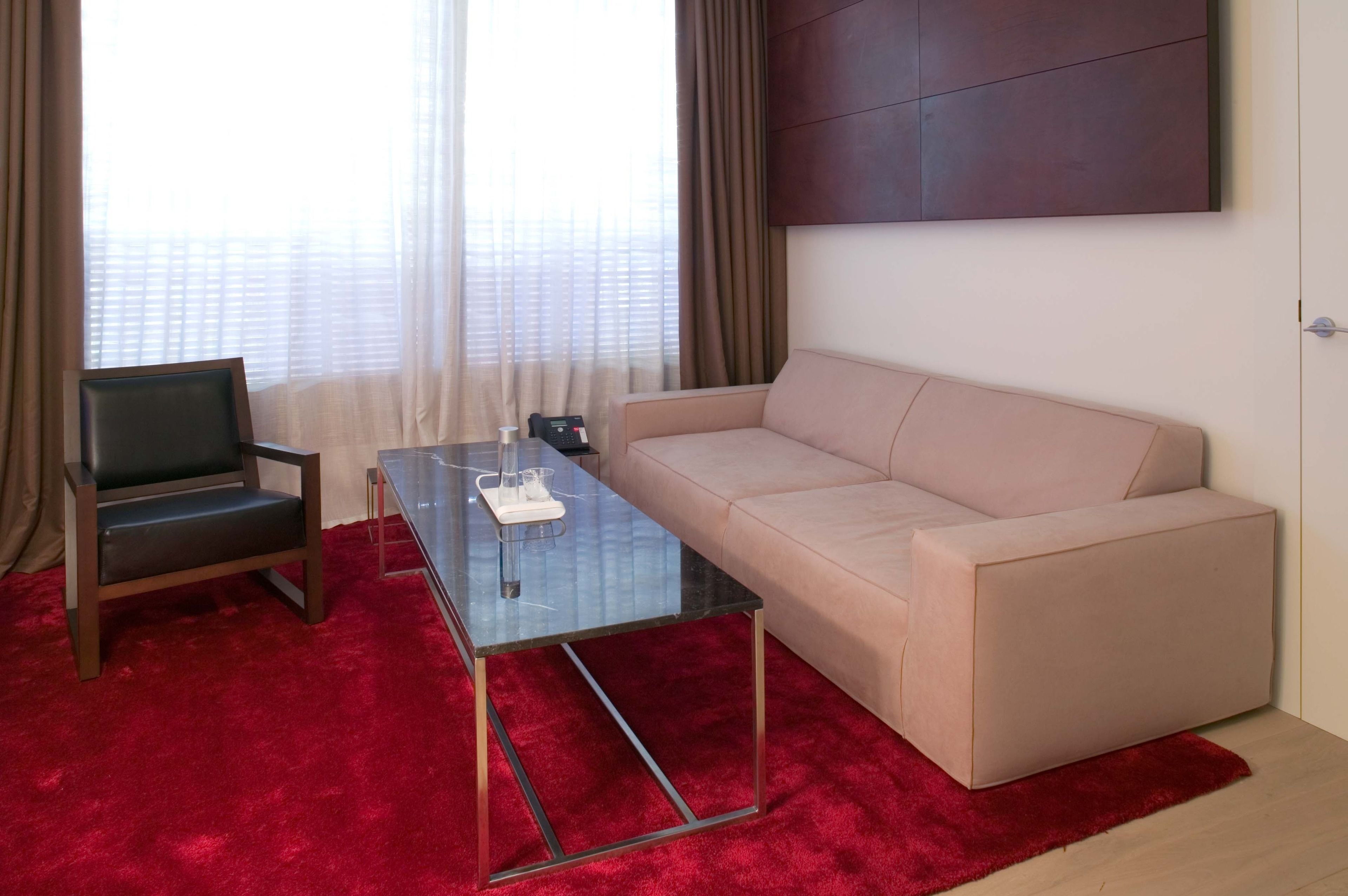 suite | living room | 43-inch smart tv with cable channels, netflix, hulu