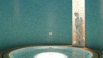 Sauna seca, banheira de hidromassagem, sauna a vapor, banho turco/hammam