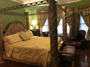 ห้องสแตนดาร์ด, เตียงคิงไซส์ 1 เตียง (External Bathroom) | Wi-Fi ฟรี, ผ้าปูที่นอน