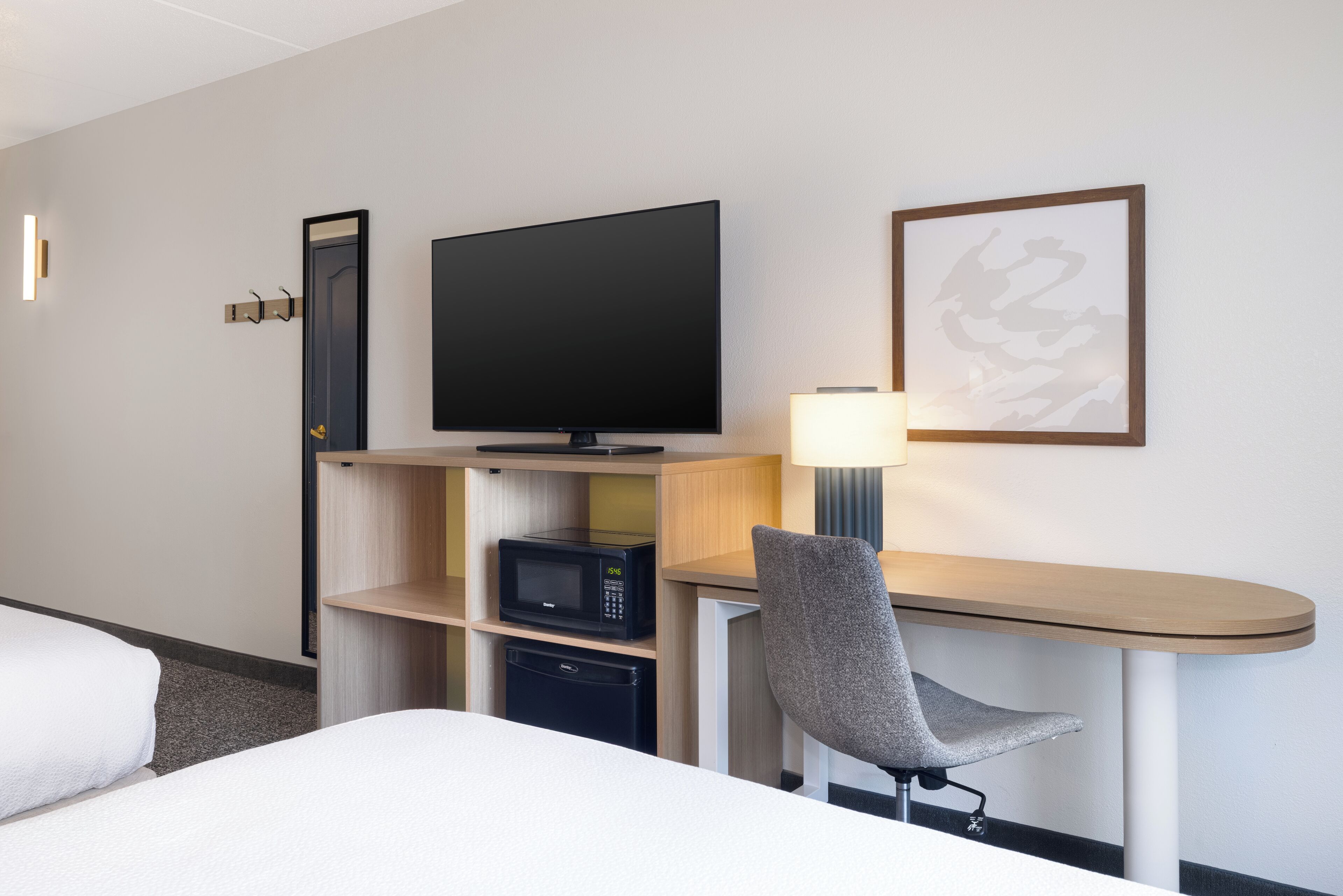 Room, 2 Queen Beds | Desk, laptop workspace, blackout drapes, iron/ironing board
