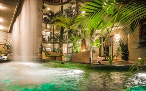 Outdoor pool, open 8:00 AM to 9:00 PM, pool umbrellas, pool loungers - Maya Villa Condo Hotel & Beach Club (Playa del Carmen)
