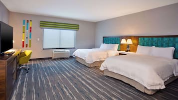 Room, 2 Queen Beds | Down comforters, desk, blackout drapes, iron/ironing board