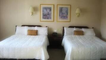 Standard Room, 2 Queen Beds, Non Smoking | Iron/ironing board, free WiFi, bed sheets, alarm clocks