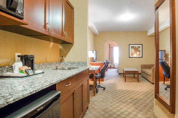 Suite, 1 King Bed, Non Smoking | Ropa de cama de alta calidad, camas con pillow-top y escritorio