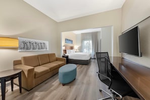 Premium bedding, down comforters, pillowtop beds, in-room safe