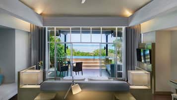 Vila, 1 cama King, de frente para a praia | 1 quarto, roupas de cama premium, edredons de pluma