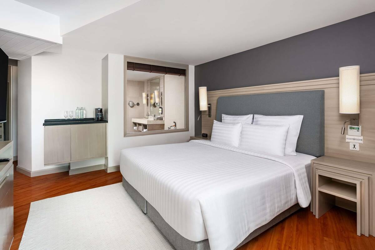 1 chambre, literie de qualité supérieure, couette en duvet d'oie