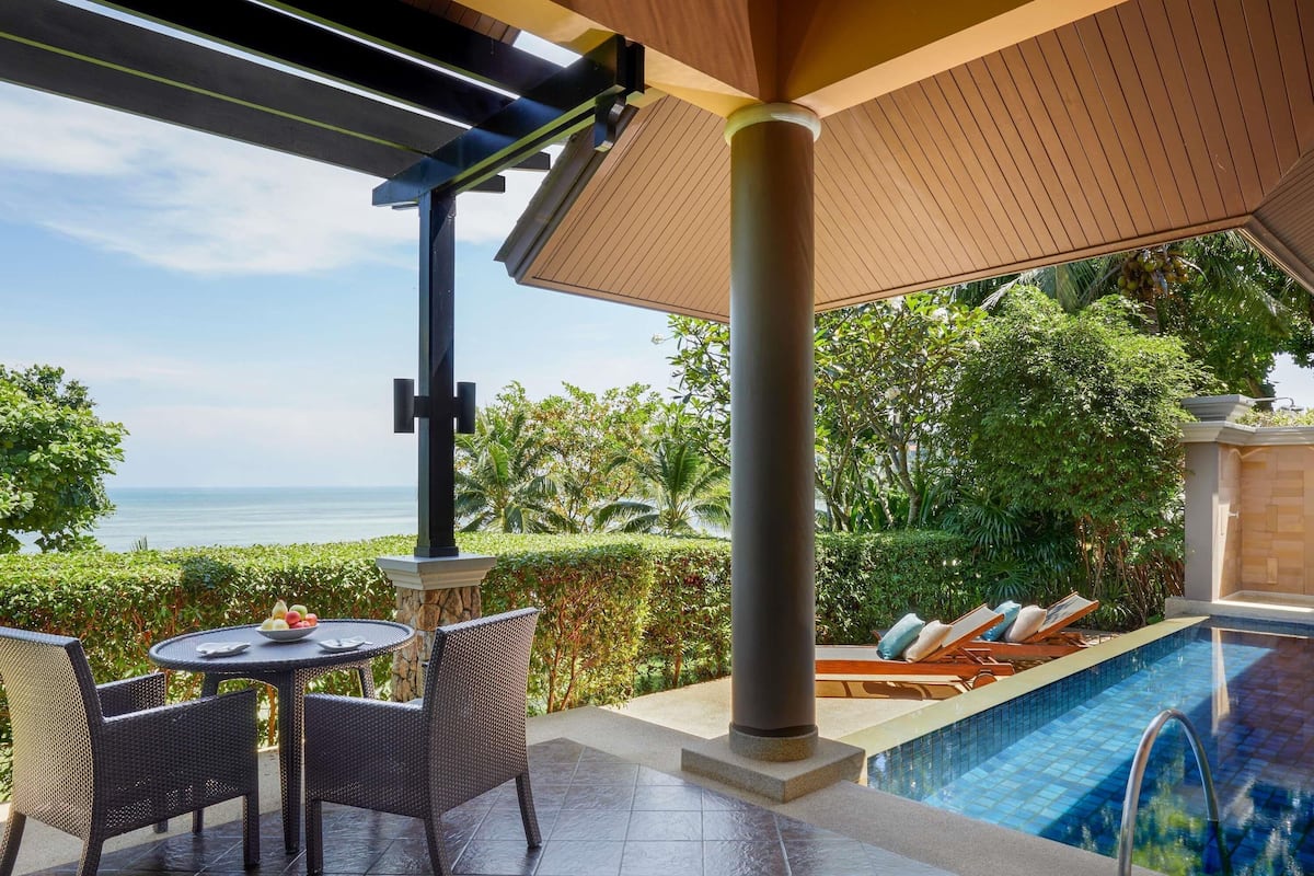 Villa, 1 King-Bett, Meerblick | 1 Schlafzimmer, hochwertige Bettwaren, Daunenbettdecken