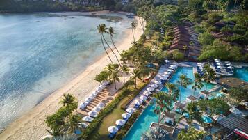 2 utendørsbassenger, bassengtelt (inkludert) og bassengparasoller