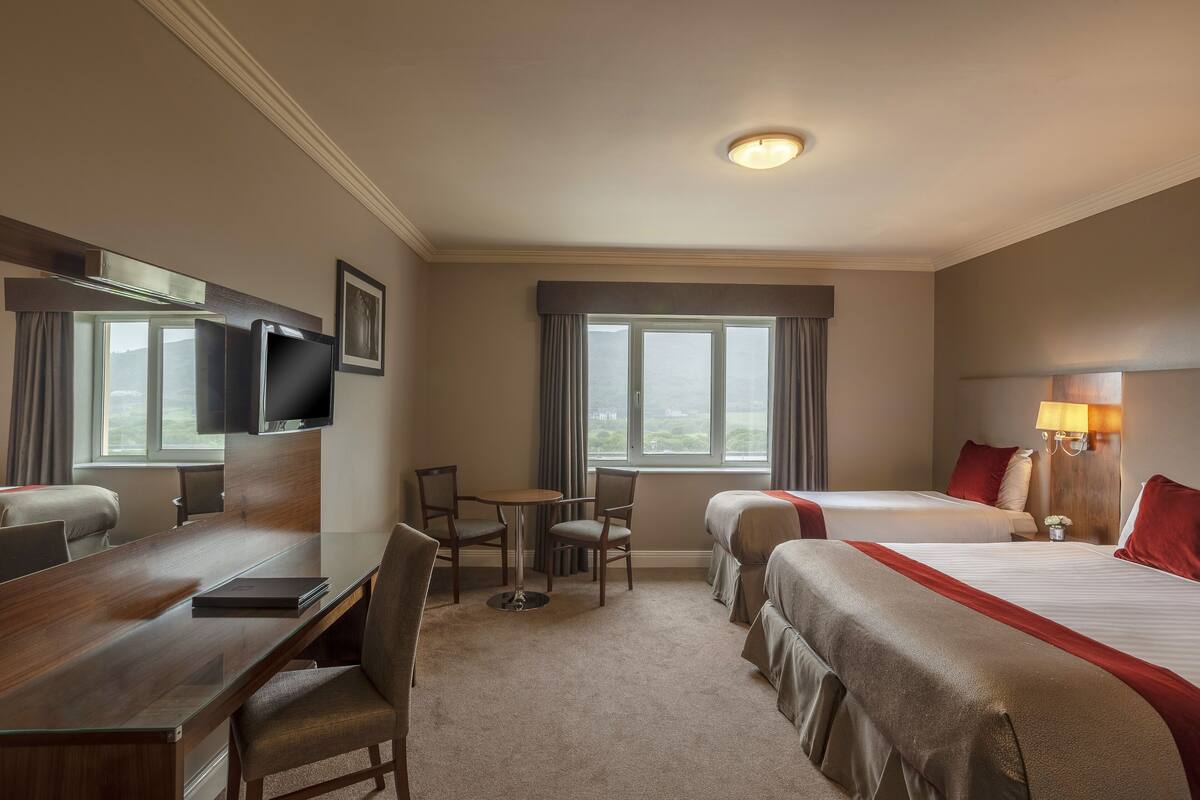 in-room safe, desk, blackout curtains, iron/ironing board