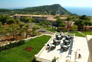Breakfast, lunch, dinner served; Mediterranean cuisine, pool views 