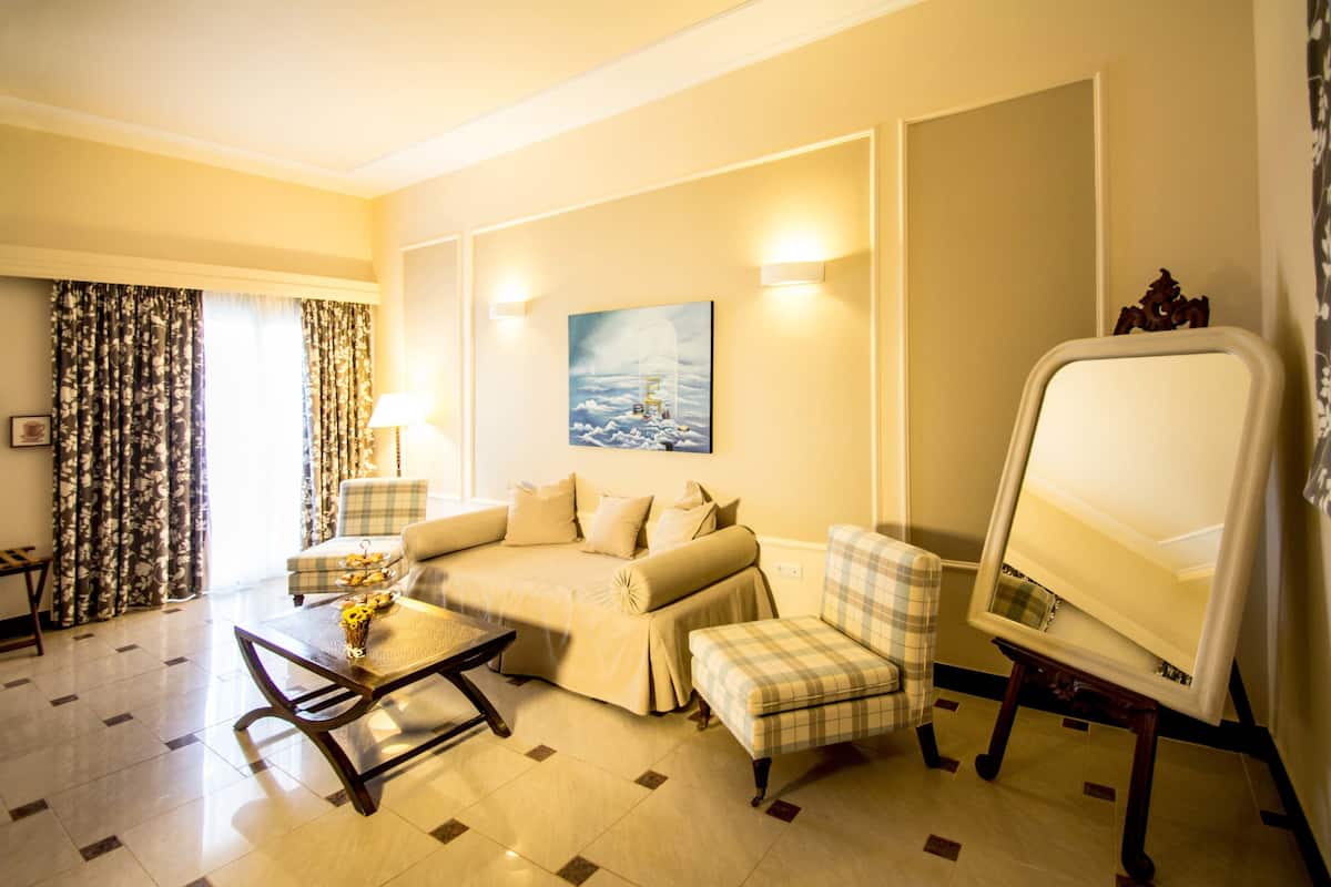 Premium Double or Twin Room, Pool Access | Living area | Flat-screen TV