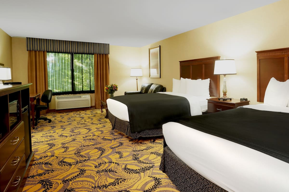 Classic Double Room, 2 Queen Beds | Desk, blackout drapes, iron/ironing board, rollaway beds