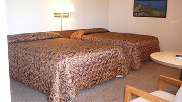 Desk, free WiFi, bed sheets
