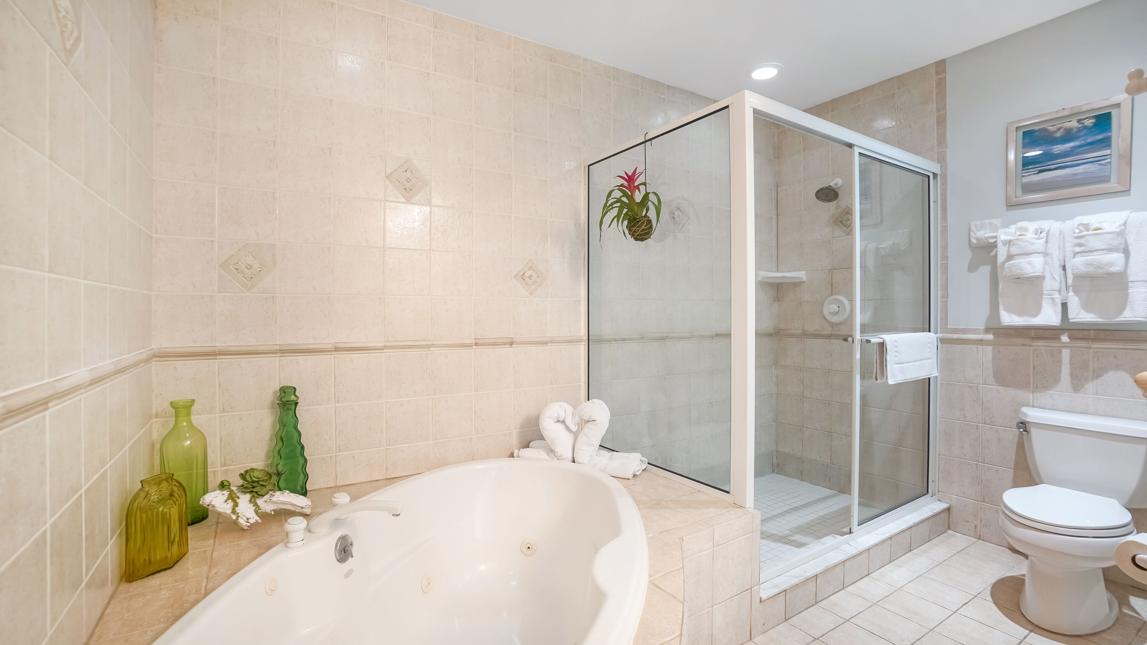 villa, 3 bedrooms, oceanfront | bathroom | shower, free toiletries, hair dryer, towels