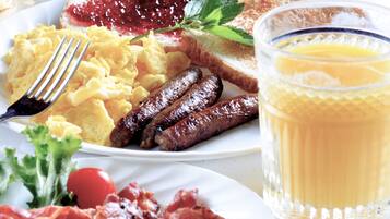 Daily buffet breakfast for a fee