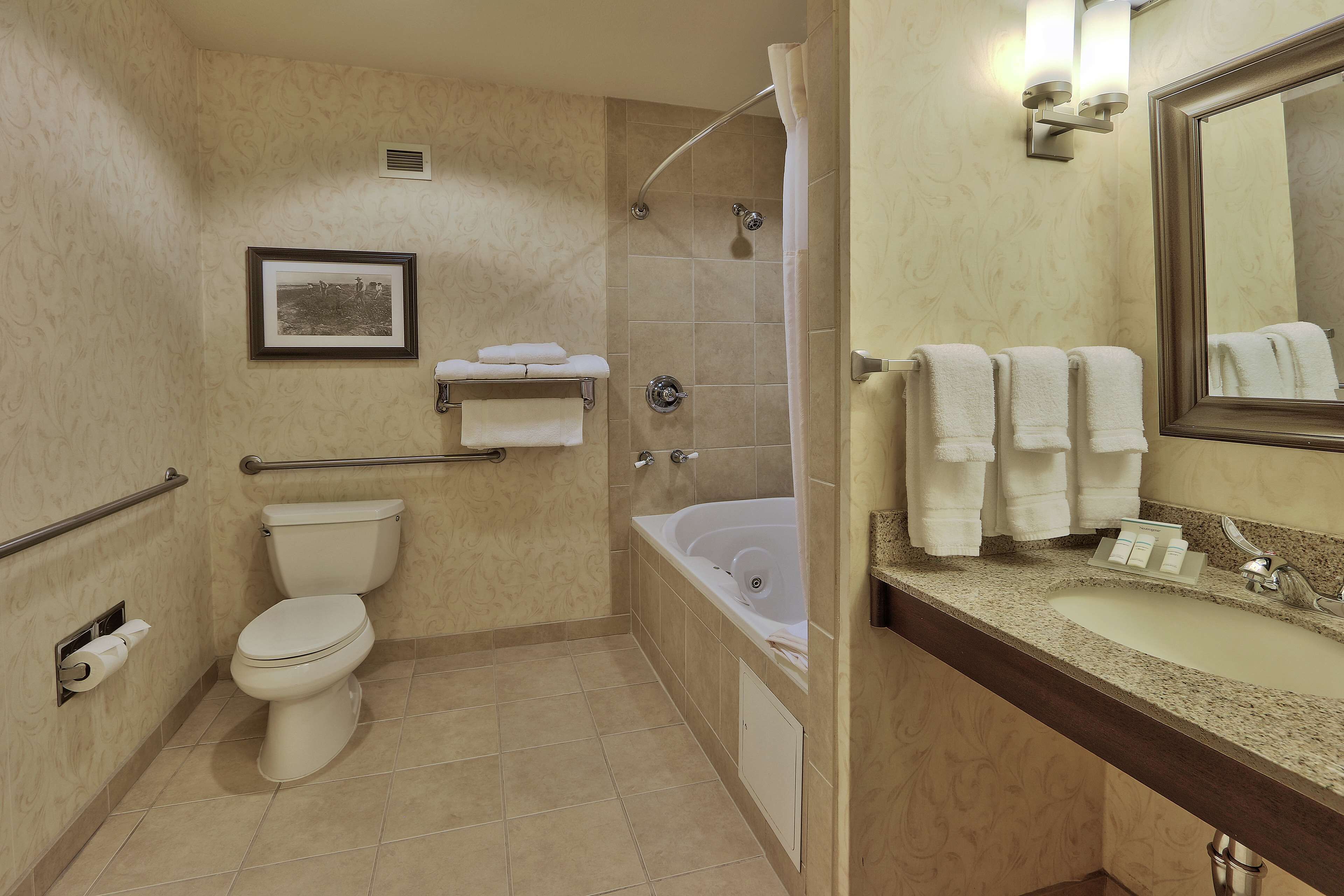 room, 1 king bed, accessible | bathroom | designer toiletries, hair dryer, towels
