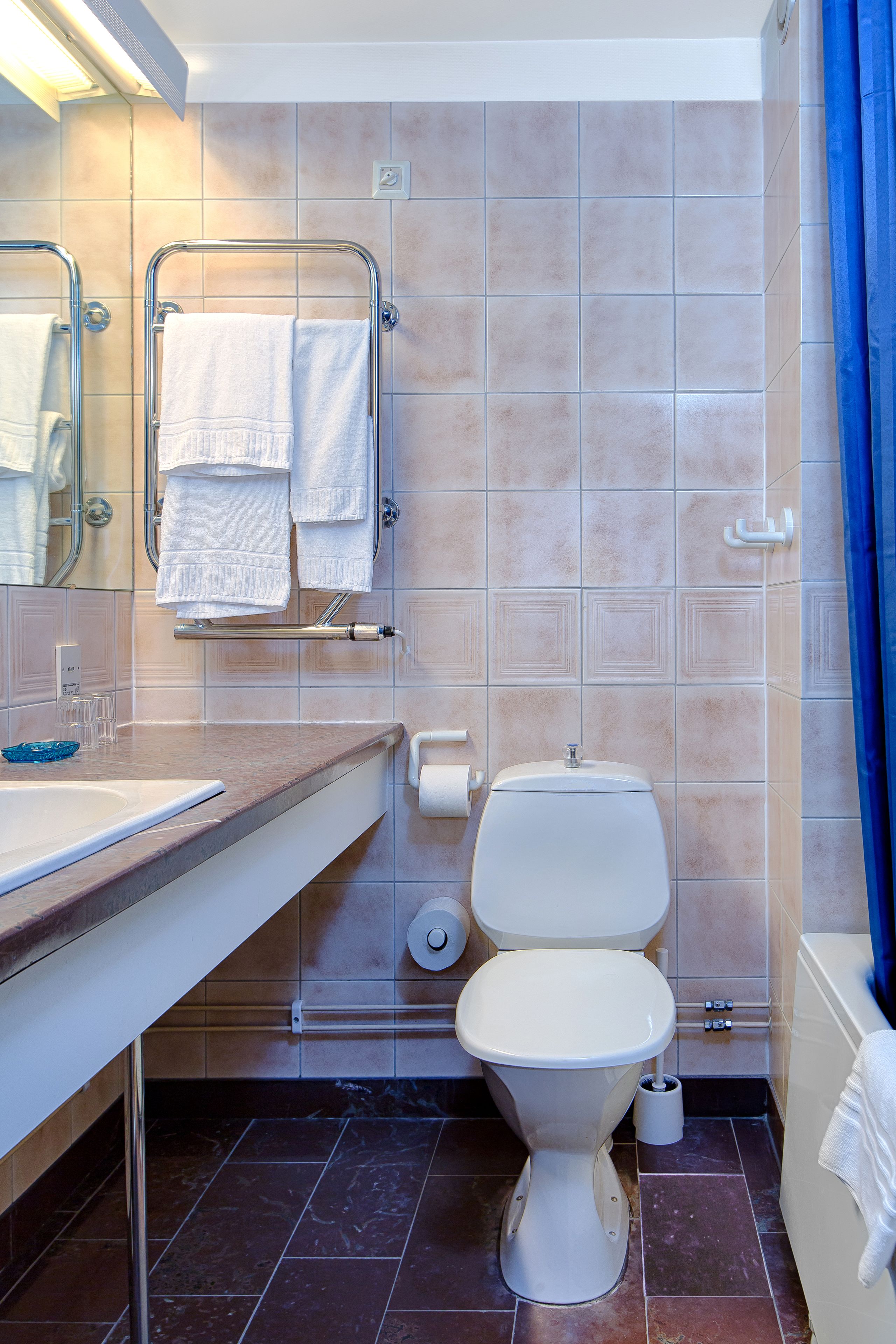 economy double room | bathroom | hair dryer, towels