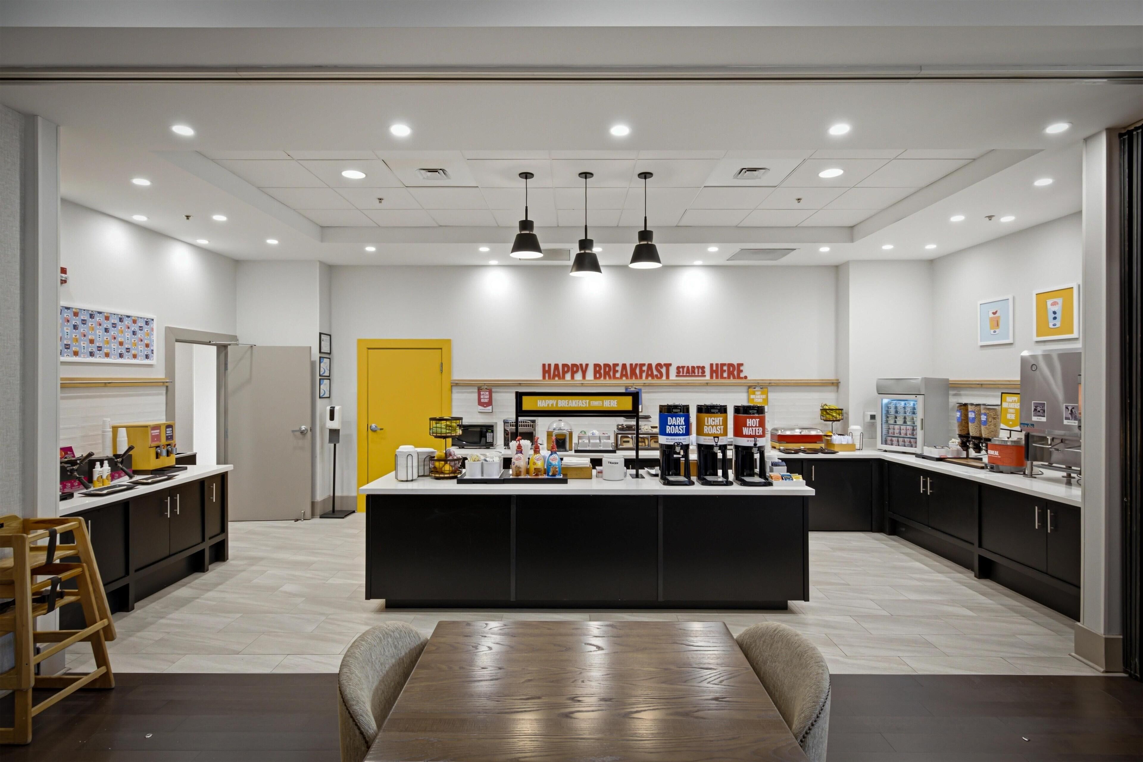 Free daily buffet breakfast