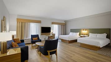 Studio, 2 Queen Beds, Non Smoking, Kitchen | Living area | 40-inch LCD TV with satellite channels, TV